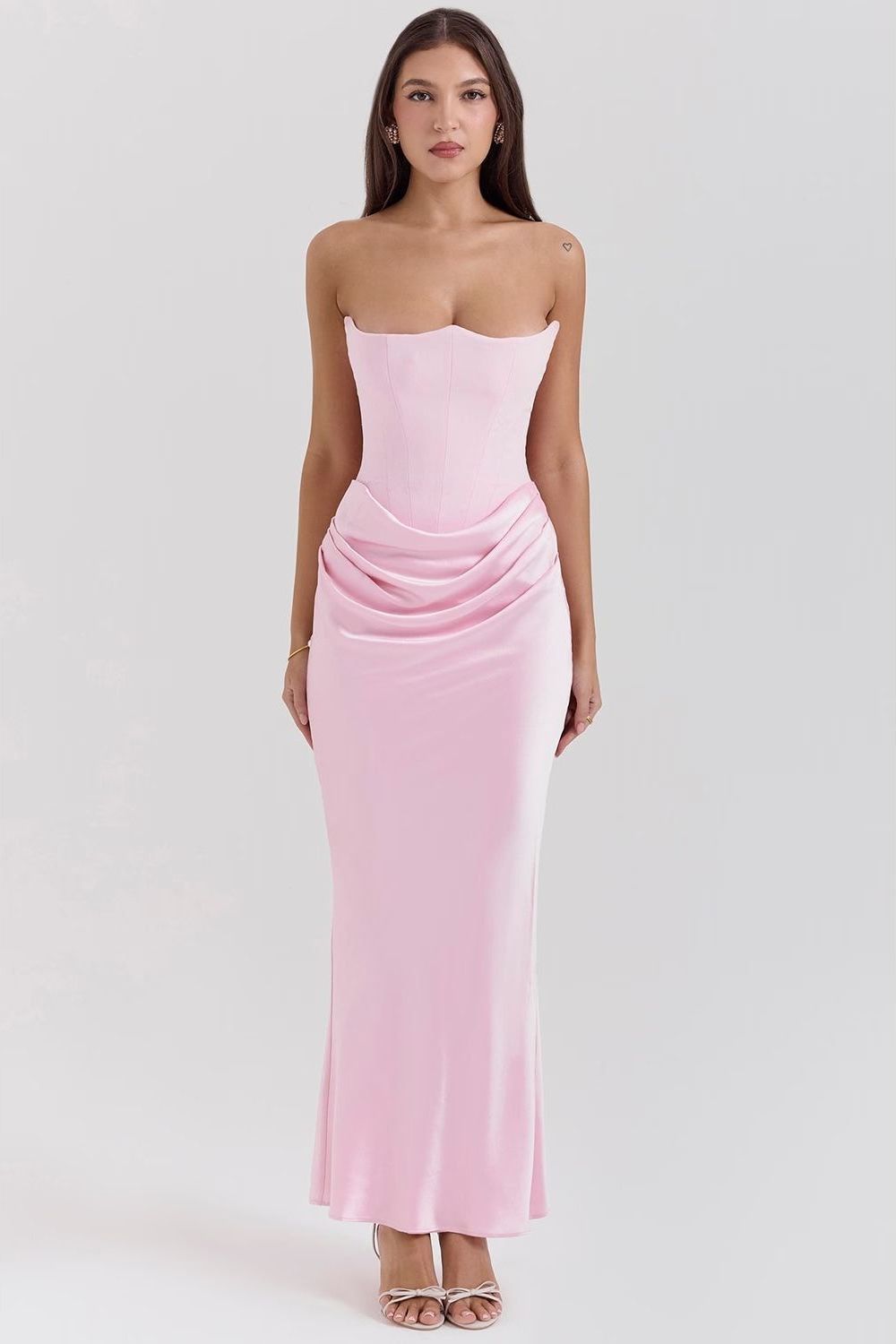 Sequined Fitted Maxi Dress for Women – Party and Evening Dress