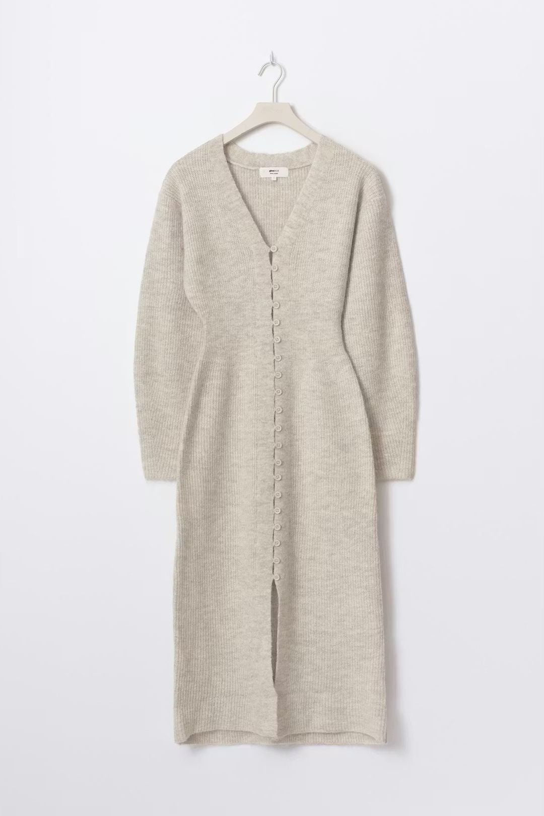 Anastelle Knit Maxi Dress – Tailored Long Sleeve Knit Gown for Women Celestia