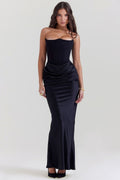 Sequined Fitted Maxi Dress for Women – Party and Evening Dress