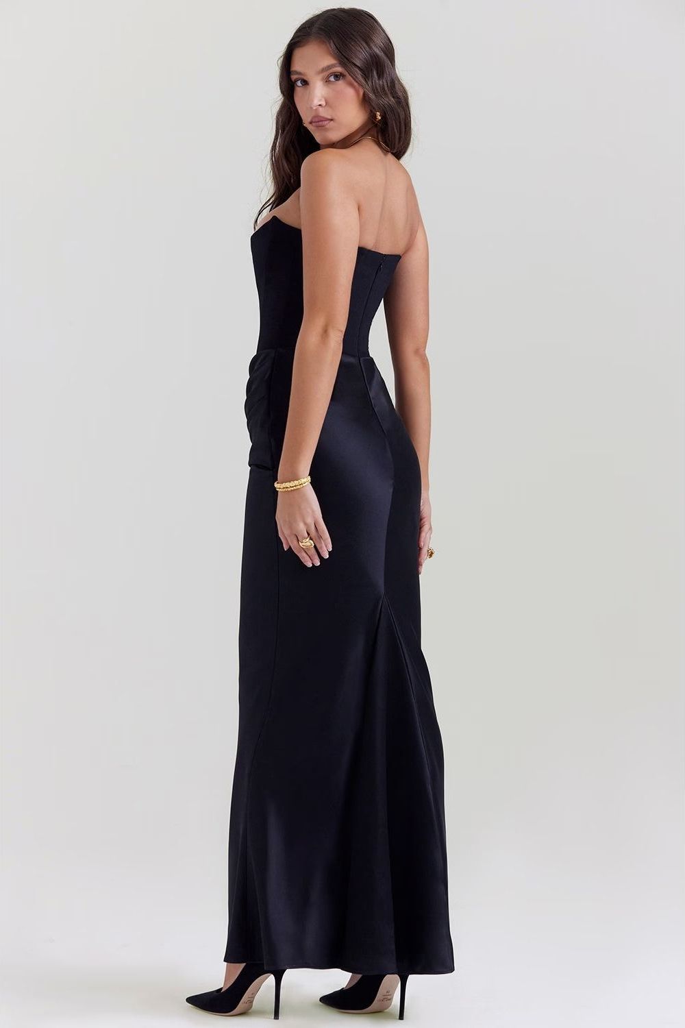 Sequined Fitted Maxi Dress for Women – Party and Evening Dress
