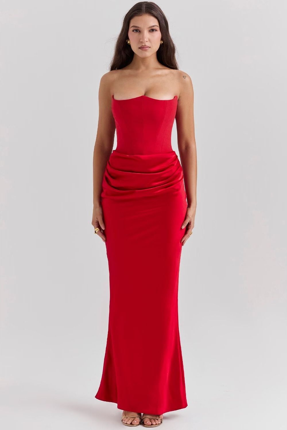 Sequined Fitted Maxi Dress for Women – Party and Evening Dress