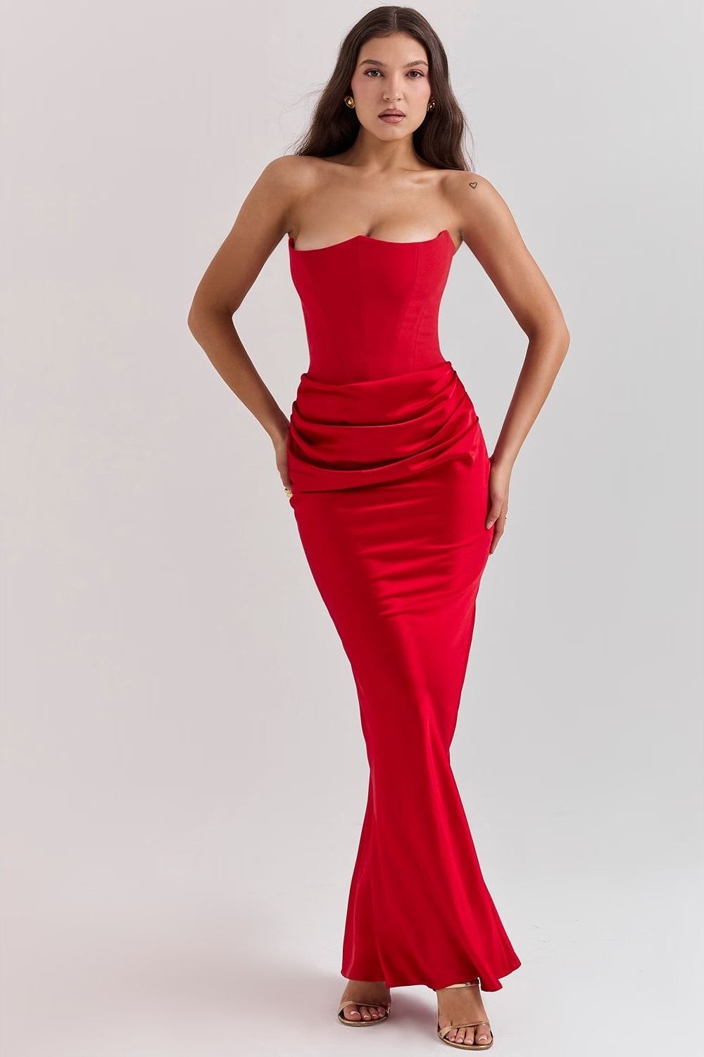 Sequined Fitted Maxi Dress for Women – Party and Evening Dress