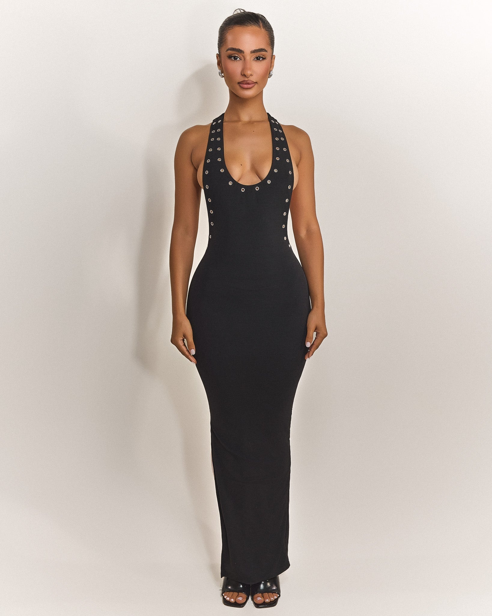 Stretch Spandex Maxi Dress for Women – Fitted Bodycon Maxi Dress