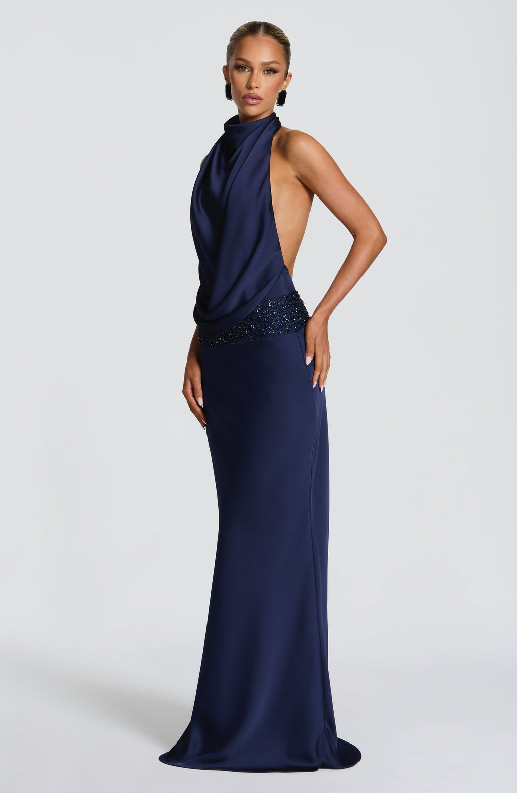 Armelle Navy Maxi Dress - Effortless Elegance S.M