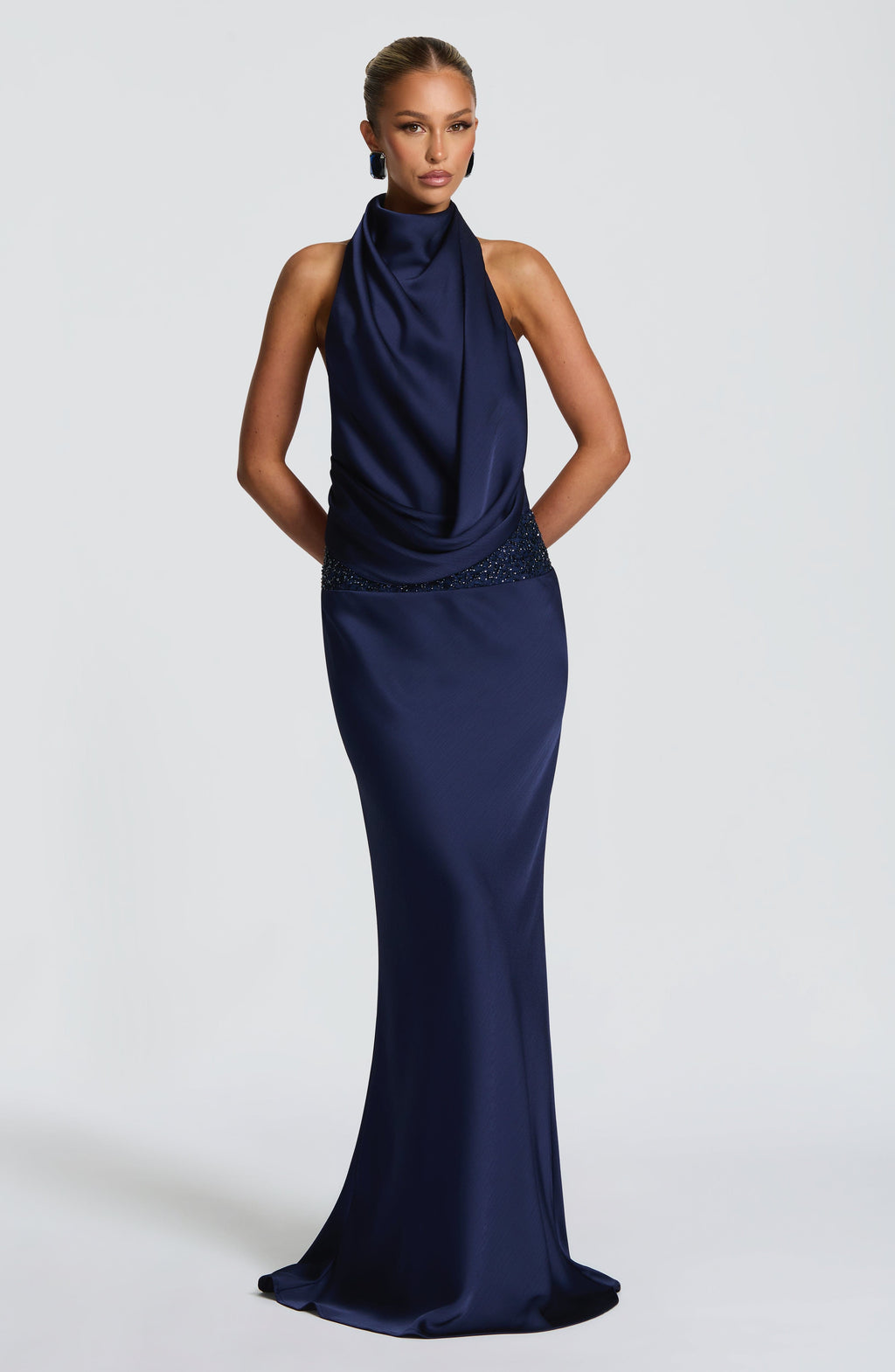 Armelle Navy Maxi Dress - Effortless Elegance S.M