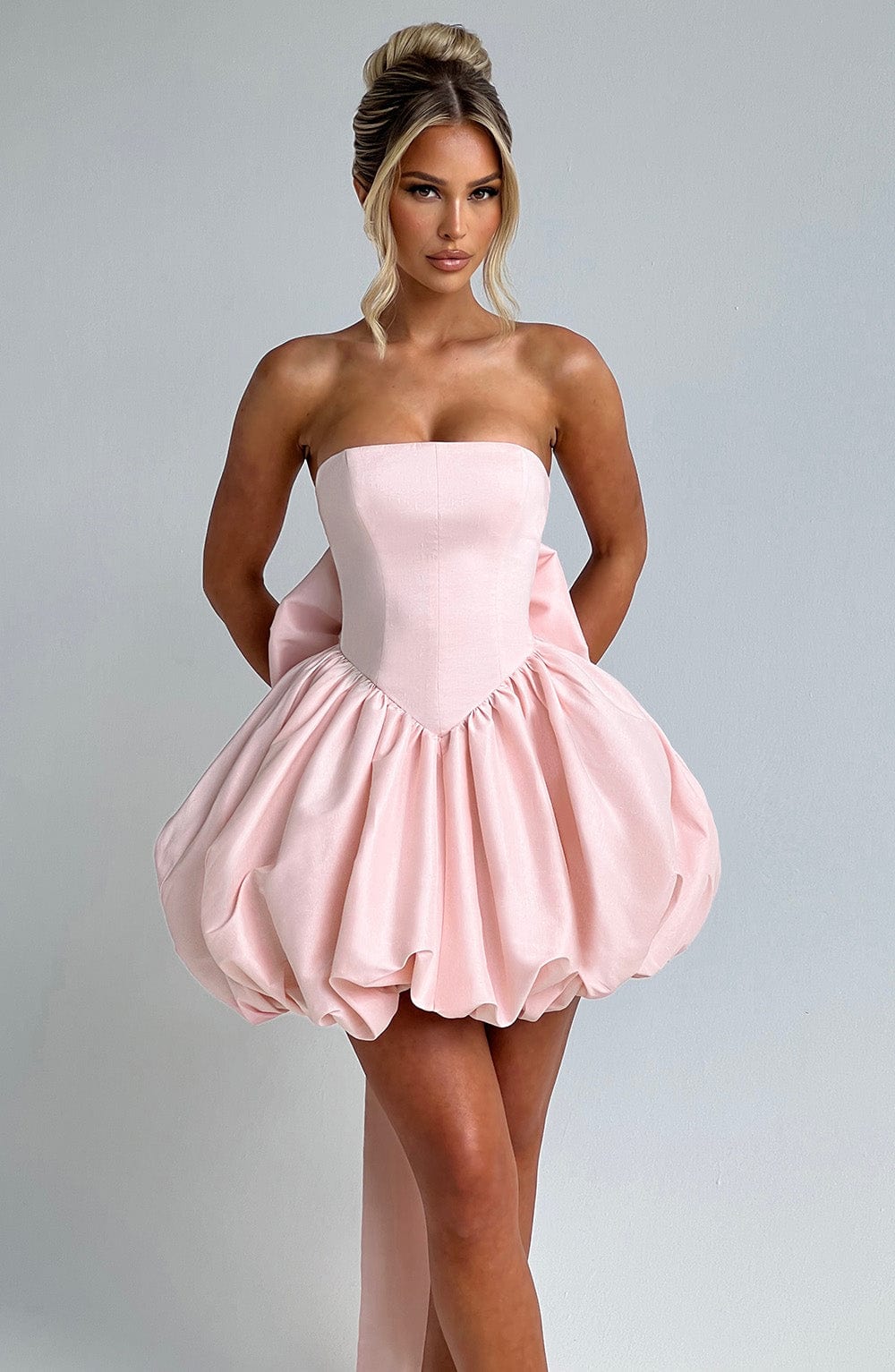 Chic Bodycon Mini Dress for Women – Party Dress – Blush