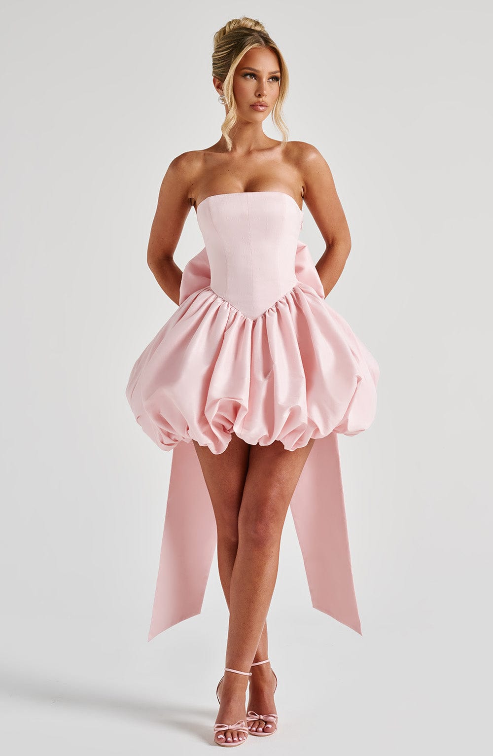 Chic Bodycon Mini Dress for Women – Party Dress – Blush