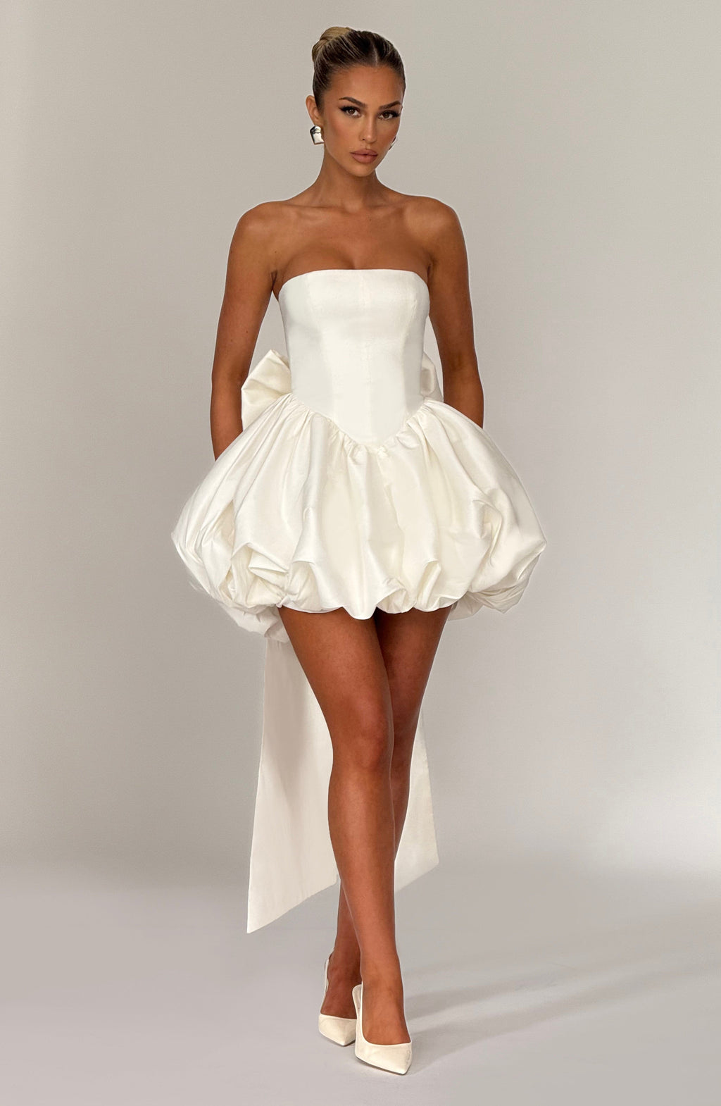 Chic Bodycon Mini Dress for Women – Party Dress – Ivory