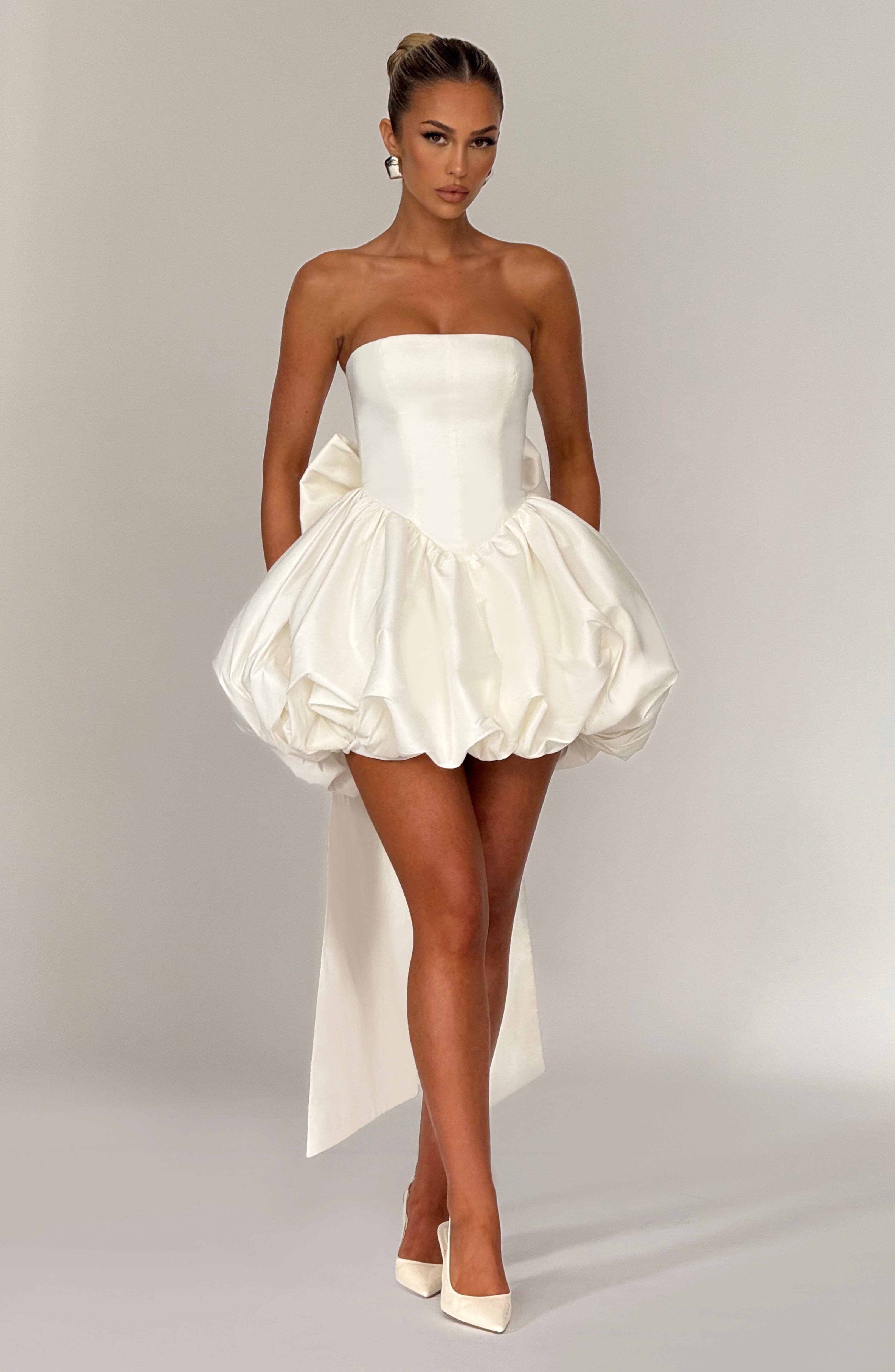 Chic Bodycon Mini Dress for Women – Party Dress – Ivory