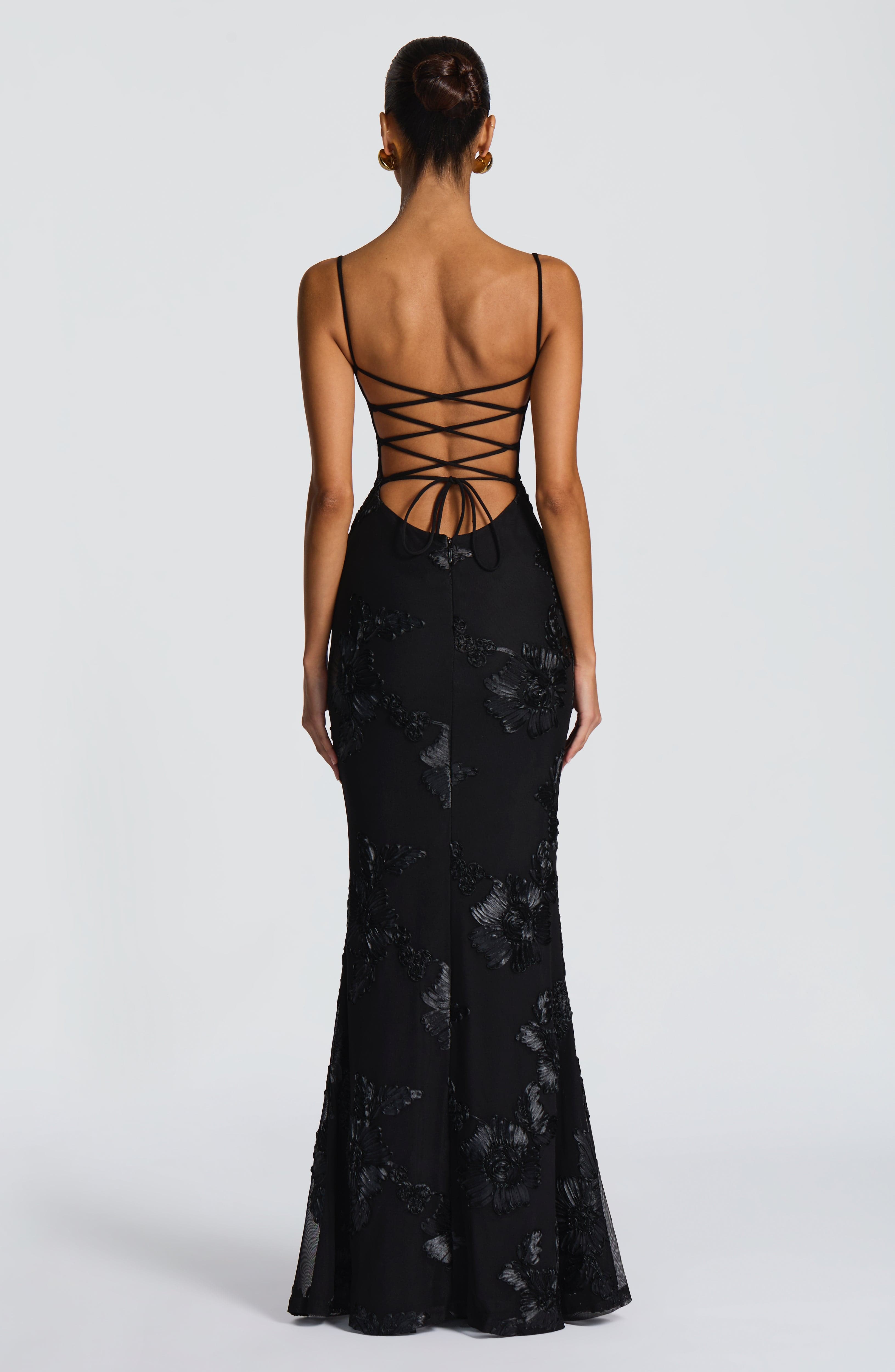 Nefertiti Maxi Dress in Black - Elegant and Timeless S.M