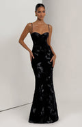 Nefertiti Maxi Dress in Black - Elegant and Timeless S.M