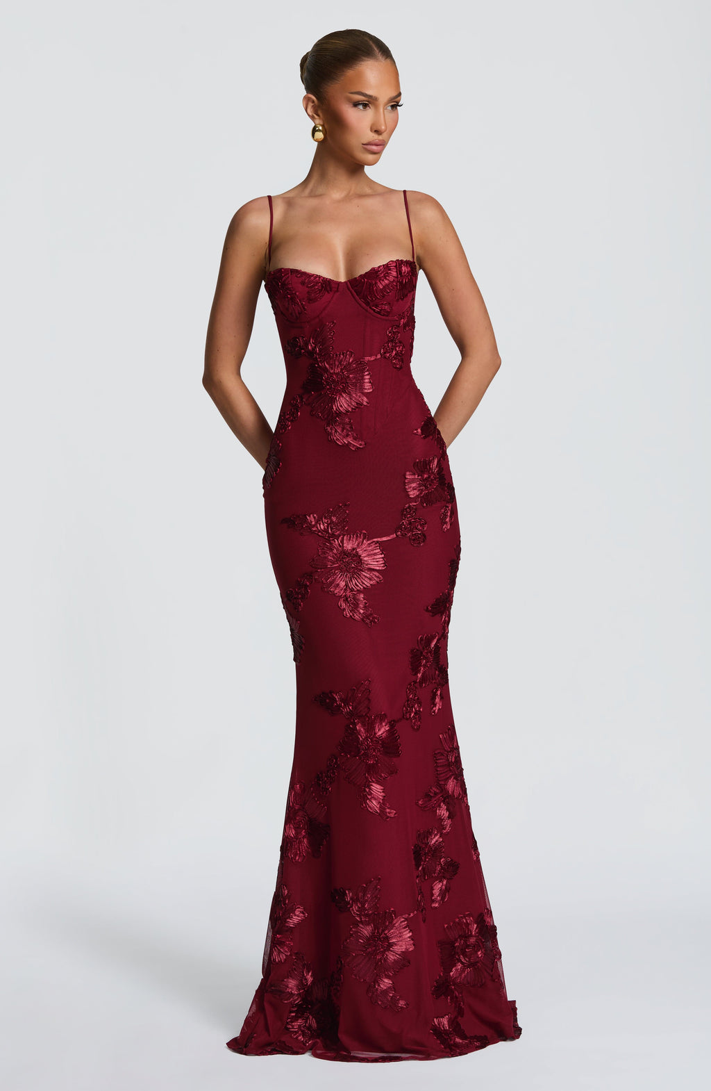 Nefertiti Maxi Dress - Burgundy L.F