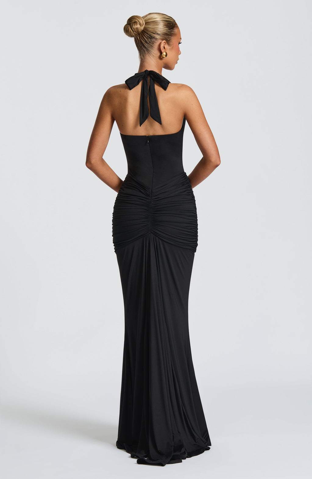 Flowing Maxi Dress for Women – Elegant Evening Gown – Black
