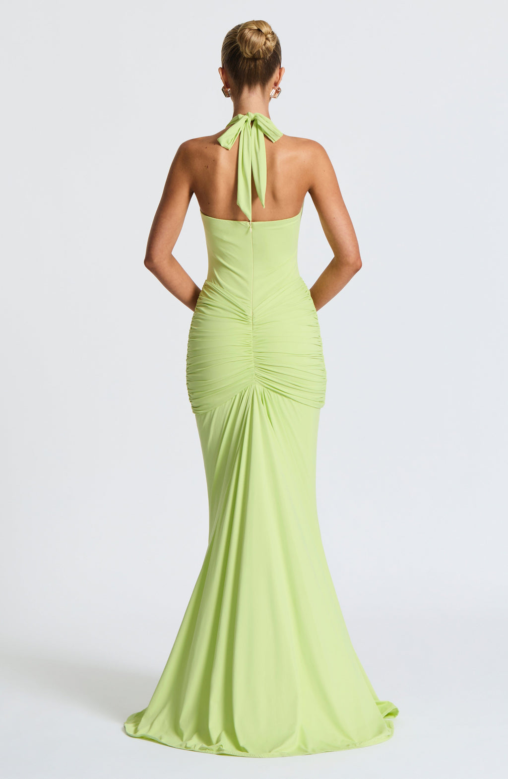 Flowing Maxi Dress for Women – Elegant Evening Gown – Lime