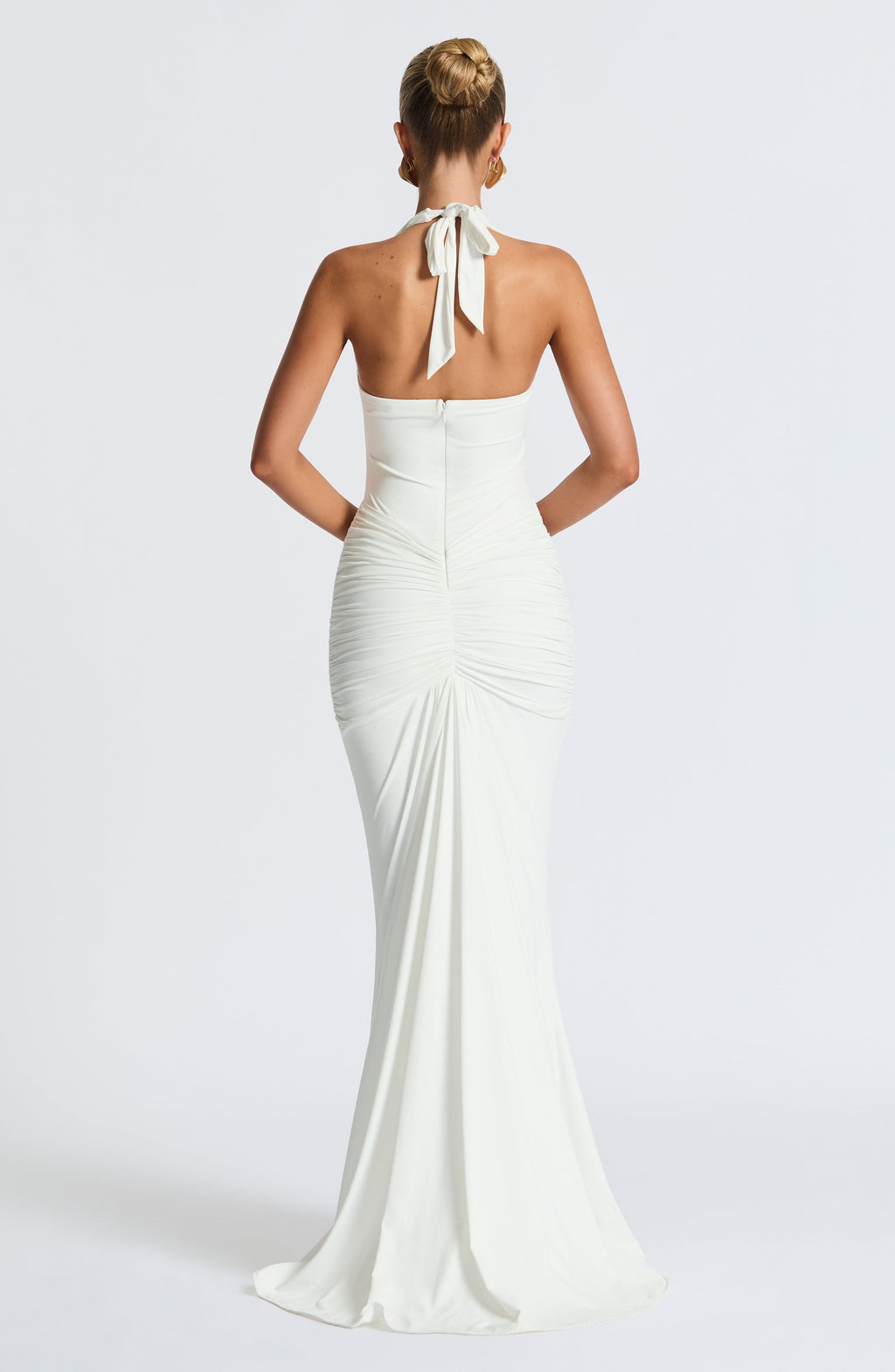 Flowing Maxi Dress for Women – Elegant Evening Gown – White